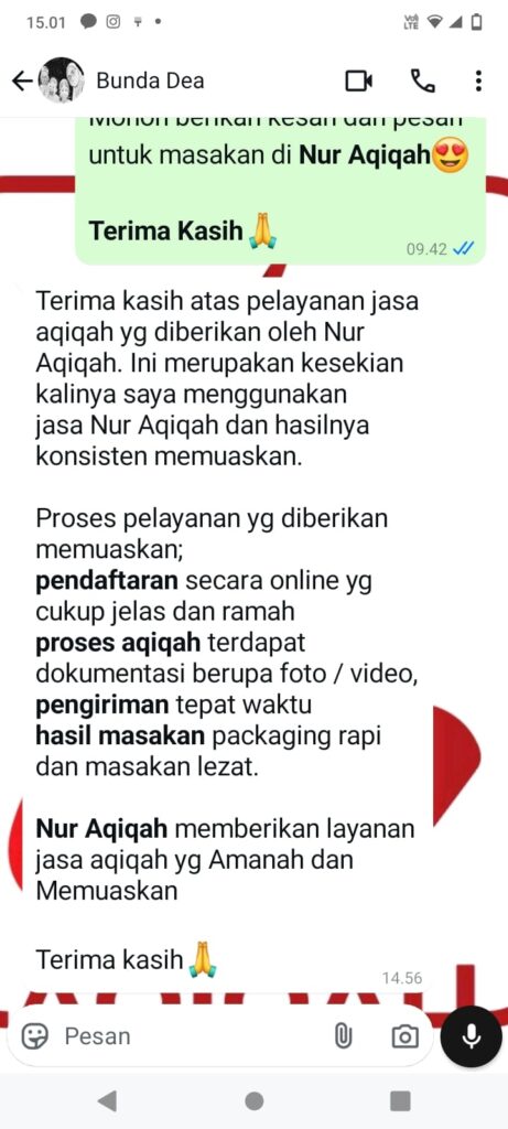 Testimoni Jasa Aqiqah Jakarta