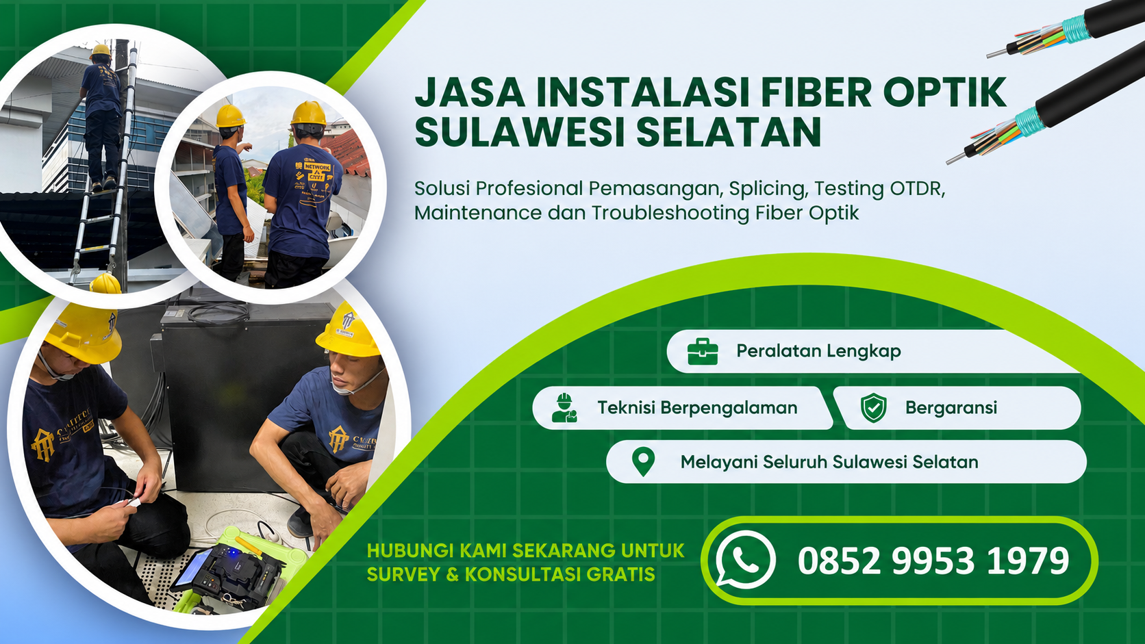 Jasa Instalasi Fiber Optik Sulawesi Selatan Profesional untuk Perusahaan, Instansi, dan Industri