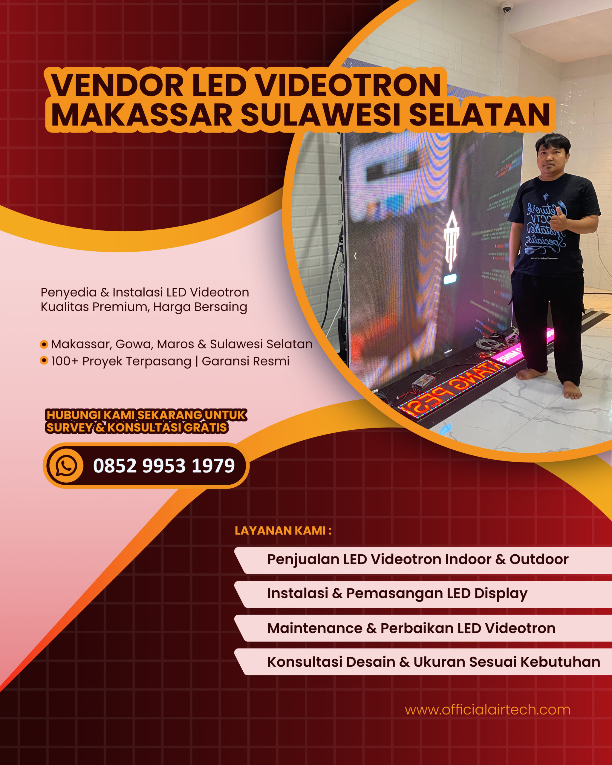 vendor led videotron makassar profesional
